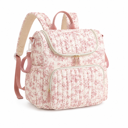 Floral Baby Diaper Backpack for Moms