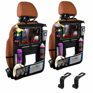 Kids Car Back Seat Organiser with Tablet Holder and Storage Pockets