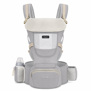 Baby Carrier with Hip Seat & Bottle Holder for Newborns & Toddlers