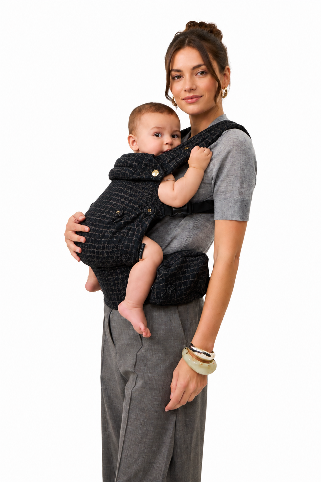シロユです Baby Compact Carrier ブラック Ergonomic Baby Carrier for Newborns & Toddlers - Croc Black – Bertita