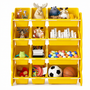 Kids Toy Storage Organiser with 12 Removable Bins | Duck Toy Shelf & Book Storage Unit