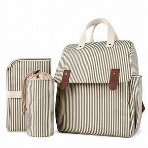 Diaper Bag Backpack with Changing Mat & Bottle Holder