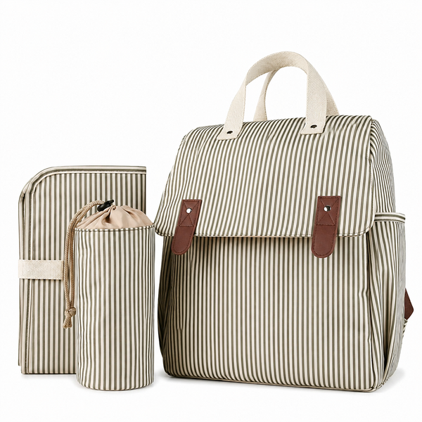 Diaper Bag Backpack with Changing Mat & Bottle Holder