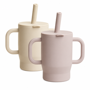 2-Pack Silicone Straw Cups for Toddlers