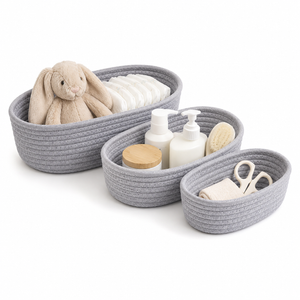Cotton Rope Storage Basket Set